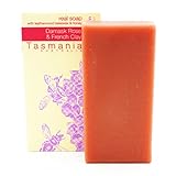Damask Rose French Clay Soap Bar | 100% Natural & Organic Gourmet Ingredients Essential Oils & Leatherwood Honey | No Synthetic Chemicals | Deep Cleansing | Handmade in Tasmania Australia