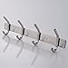 KES SUS 304 Stainless Steel Towel/Coat Hook Rack Rail Shelf with 4 Hooks Robe Hanger Bathroom Storage Organizer Wall Mount Brushed Finish, AH203H4-2
