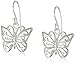 Sterling Silver Filigree Butterfly Drop Earrings