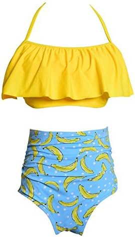 Topmall Fashion Women Sexy Bikini Banana Printed Two Piece Bikini Set for Summer Beach Swimsuit Bathing Suit Swimwear (S)