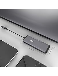 IIMII USB C Hub, adaptador multipuerto de aluminio tipo C con HDMI 4K, 2 USB 3.0 y lector de tarjetas SD TF para MacBook Pro, Chromebook y más dispositivos USB C, Gris (Space Grey)