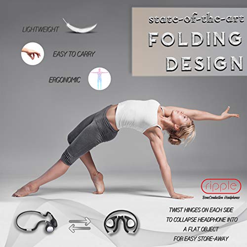 Foldable Bone Conduction Headset SendCord Ripple Bone Conducting
