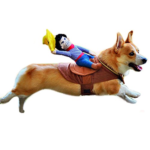wowowo(TM) Pet Dog Halloween Cowboy Funny Costume Dog Riders Clothes