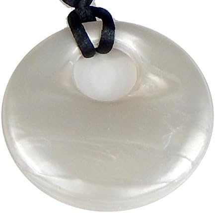 Trulyunique Mom Donut Teething Pendant Necklace - Upper Donut - Mother of Pearl Donut -