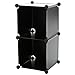 C&AHOME Cube Storage, 2-Cube Organizer Units, Plastic Closet Storage Shelves, DIY Book Shelf, Modular Bookcase, Cabinet Ideal for Bedroom, Living Room, Home Office, 12.4