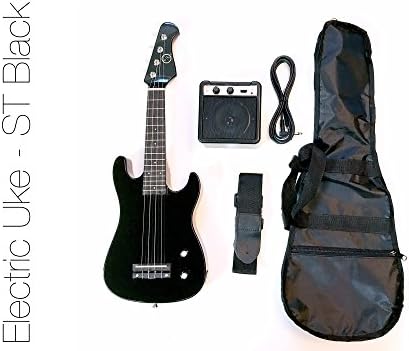 TFW Electric Ukulele Beginner Pack - ST - 5 Colors Available (Black)