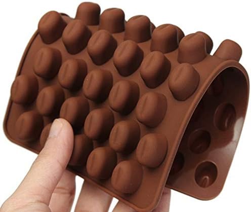 JYS365 55 Cavity Silicone Coffee Beans Cake Mould Oven Chocolate Decor Tasteless Non-toxic Baking Tool Coffee