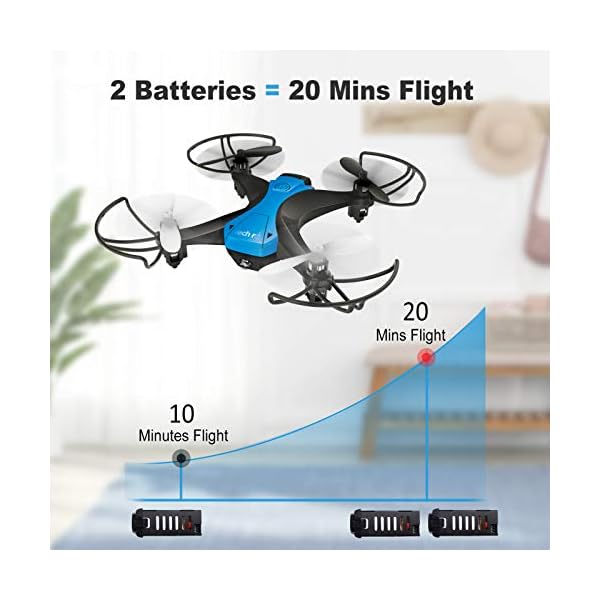Drohne für Anfänger RC Mini Drohne Dual Akku 16 Minuten Flugzeit Indoor RC Ferngesteuerte Drone 3D Flip Höhenhalten RC Quadrocopter ferngesteuert für Kinder Mädchen Sohn Jungen Spielzeug Geschenk – Bild 3
