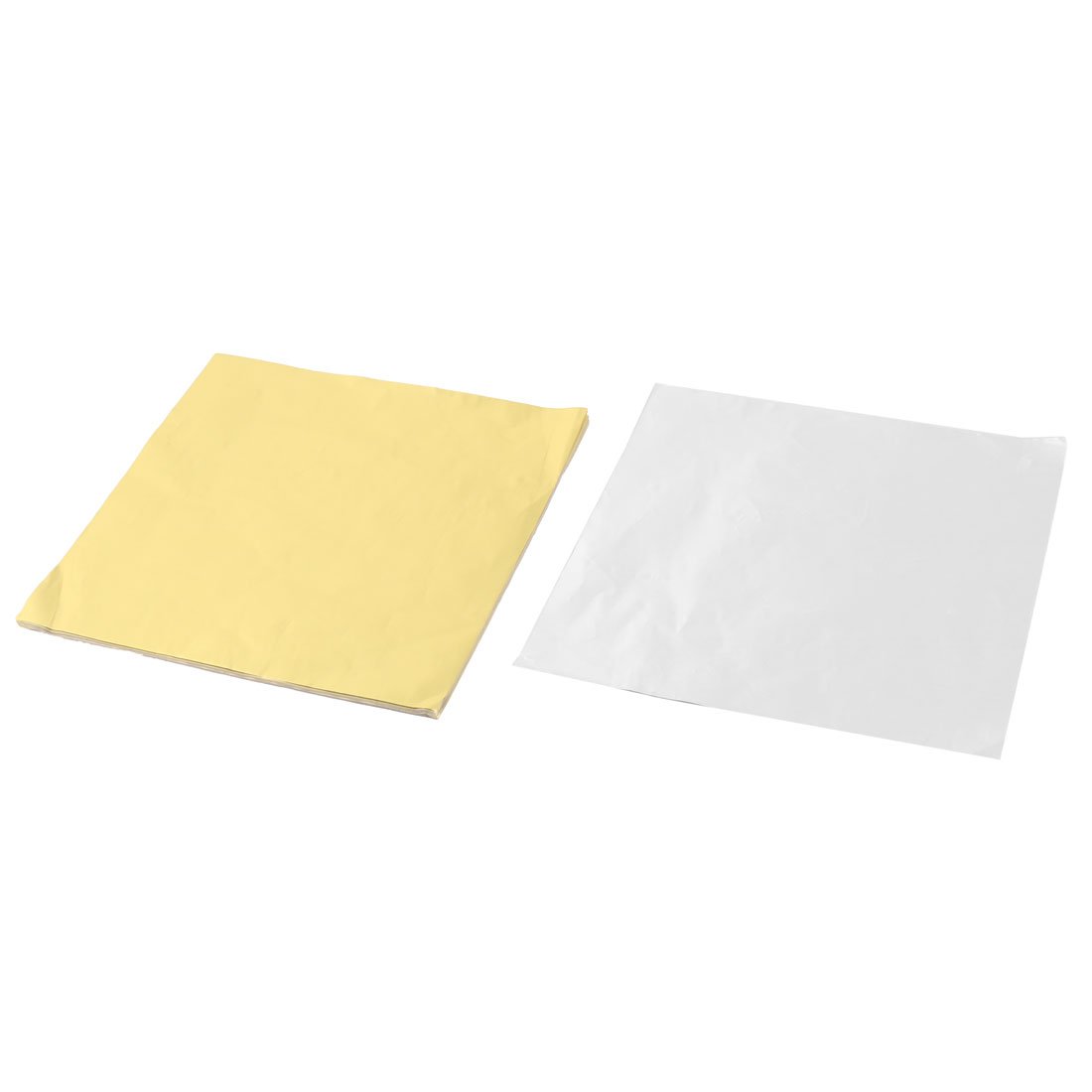 Sourcingmap Aluminum Foil Square Candy Sweet Chocolate Confectionery Wrapping Paper 100pcs Gold Tone