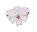 CiNily Flower Opal Ring White Gold Plated Pink Tourmaline Women Jewelry Gemstone Ring Size 6-12 (white, 8)