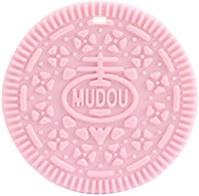 Havenport Baby and Infant Teething Toys Cookie Biscuit Teethers Toys BPA Free Silicone Teethers for Girls Or Boys(Pink)