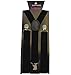 CoverYourHair Black Solid Suspenders - Stylish And Practical Solid Suspenders In Black