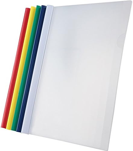 Doshop 10 Counting Plastic Clear Sliding Bar File Folder Report Covers for A4 Size Paper,Project File And Resumes Display Organizer
