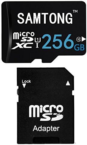 SAMTONG 256GB Micro SD SDXC TF Memory Card High Speed Class 10 With Micro SD Adapter (256GB, Black)