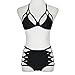 Canserin Women Sexy Push-up Bandage Swimsuit (L, Black)