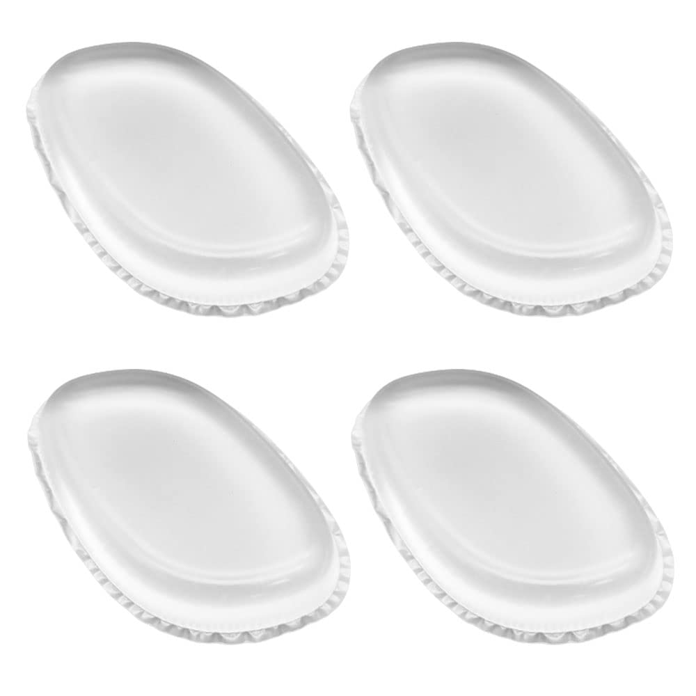 4 Pieces Silicone Makeup Sponge Silicone Makeup Blender Washable Premium Quality Gel Foundation Makeup and Puff for Liquid Primer Foundation Cream Contour or Concealer