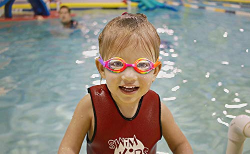 VIPITH Kids Swim Goggles, Swimming Goggles with Nose Clip and Ear Plugs, No Leaking Anti Fog UV Protection with Protection Case, for Kids
