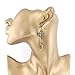 Vintage Feel Gold Tone Double Sides Crown Key Drop Earrings