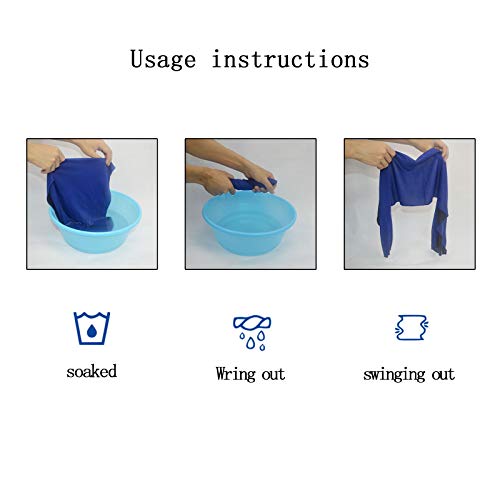 KAKOO Cooling Towel 4 Pack Instant Relief Microfiber Cool Towels Chilling Neck Wrap Ice Cold Rags/Scarf for Sports Gym Fitness Camping Cycling Hiking Workout Golf Travel (A-4 Color)