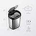 NINESTARS DZT-12-13 Automatic Touchless Infrared Motion Sensor Trash Can, 3 Gal 12L, (Oval, Black/Silver Lid)