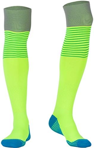 Fracer Men's Over Knee High Stripe Long Tube Compression Football Socks