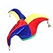 IDS Home Funny Multicolor Halloween Jester Clown Mardi Gras Party Costume Hat Festival Celebration Parade Carnival Dress up Accessories Rainbow Jester Hat 3 Peak Lovely Funny Mardi Gras Hat