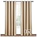 NICETOWN Room Darkening Biscotti Beige Curtain - Modern Design Light Reducing & Privacy Protection Short Window Drape/Drapery for Kid's Adult Room, 52x84 inches, 1 Piece,