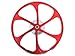 BBR Tuning Bicycle Rims 26 Inch - Heavy Duty Red Mags Rim Wheelset - Beach Cruiser Mountain Bike Wheels - 6 Spoke 26Inch Wheel Set - Front & Rear