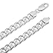 8mm Solid 925 Sterling Silver Beveled Curb Link Italian Crafted Chain + Microfiber Jewelry Polishing Cloth