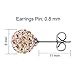 JewelrieShop Rhinestones Crystal Ball Stud Earrings Set Fireball Disco Ball Pave Bead Earrings Hypoallergenic for Women 8mm x 3 Pairs (White, Rose Gold, Gold)