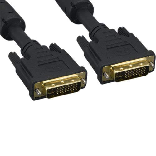 Kentek 10 feet FT DVI Integrated 24+5 pin Dual Link DVI-I Digital and Analog Male to Male Gold Plated 28 AWG with EMI Ferrite Filters Cable Cord Black Monitor HDTV PC MAC TV LCD