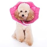 Alfie Pet - Noah Recovery Collar (for Dogs and Cats) - Pattern: Pink Pom Pom, Size: Small