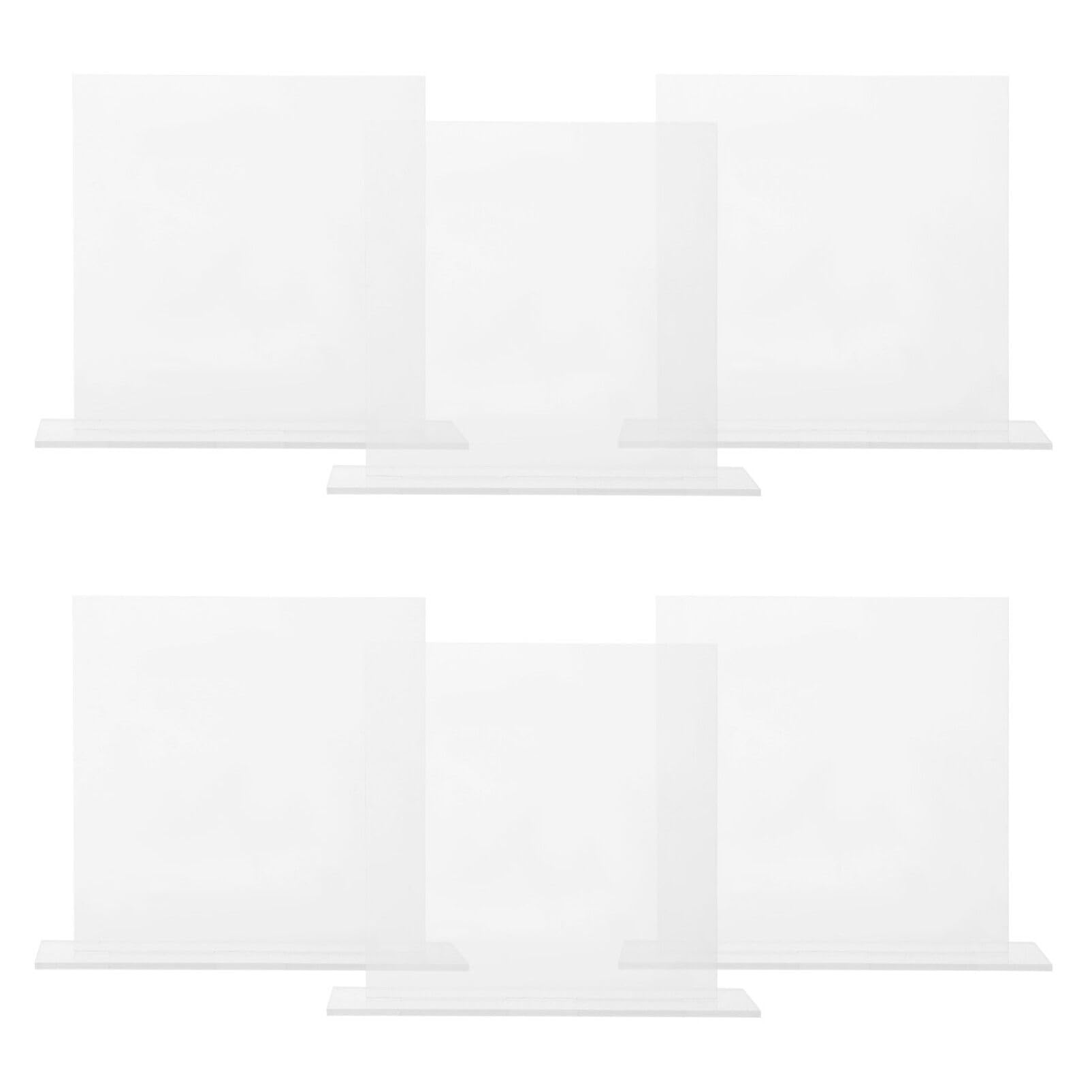 HOLIDYOYO 6pcs Clear Acrylic Reserved Table Signs Blank Wedding Seating Display DIY Labels for Reception Centerpieces Reusable Seat Signs Elegant Decor