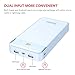 Yoobao M20Pro 20000mAh High Capacity Rechargeable Power Bank External Battery Pack Powerbank Charger (Lightning & Micro Dual Input) for iPhone 8 7 Plus 6 5s iPad Pro Samsung Galaxy Note & More - Blue