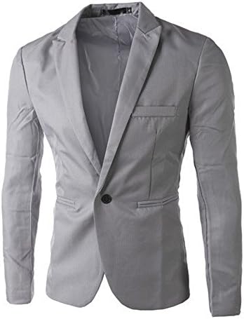Men's Blazer, Shybuy Men's Fashion Slim Business Jacket Casual Single Breasted Button Blazer Coat
