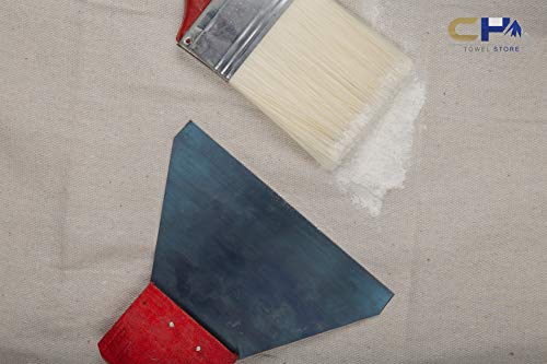 Canvas Drop Cloth (Size 4'x 5'), 100% Cotton - for All Purpose Use, Painting & Art. Thick, Heavyweight, Durable 8oz Duck Canvas with Sturdy Double Stitched Edges. Washable & Reusable - Thumbnail 3