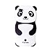 Leegoal(TM) Black/White Cute 3D Panda Silicone Rubber Soft Case Cover Fit for the New iPhone 5 5S With Accessories Sreen Protector,Anti Dust Plug
