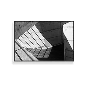 Framed Canvas Wall Art for Living Room, Bedroom Black and White Structure Canvas Prints for Home Decoration Ready to Hang - 16x24 inches