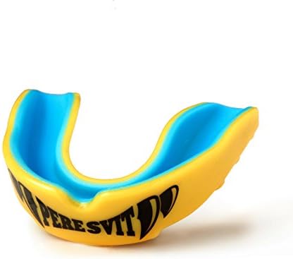 Peresvit Protector Gel Fang Mouth Guard With Case Double Layer (Yellow/Blue)