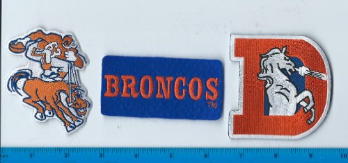 Set of 3 NFL Denver Broncos PATCH Old 