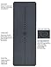 YAWHO Yoga Mat Fitness Mat Specifications 72” x 26” Thickness 1/4-Inch Eco Friendly Material SGS Certified Ingredients TPE Extra Large Non-Slip Exercise Mat with Carry Strap and Carry Bag (Grey)thumb 1