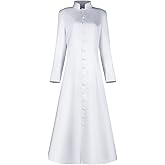 MYAYD Women's Cassock Robe Church Robe Choir Minister Clergy Pulpit Liturgical Black White