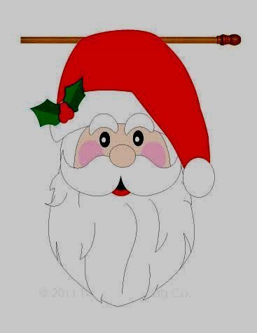 Breeze Decor Large Santa Claus Head Striking Sculputred Garden House Flag 28 X 44 Reads Right Both Sides