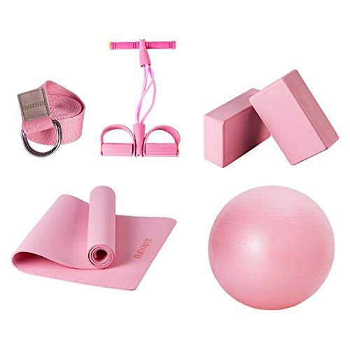 HUOFEIKE Yoga Equipment Set Yoga Starter Kit 5 Pcs with Yoga Ball Yoga