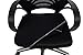 Homaxy Premium Jacquard Office Computer Chair Seat Cover, Spandex Stretch Desk Chair Seat Cushion Covers, Durable Protectors, Black Slipcover