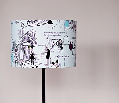 Zombie Lampshade, Zombie Apocalypse, Lampshade, Quirky home décor, The Walking Dead, Drum Lampshade, Halloween