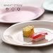 UPSTYLE Children Plates Wheat Straw Healthy and Unbreakable Dinner Plate Tableware Dish for Kids (4-pack)