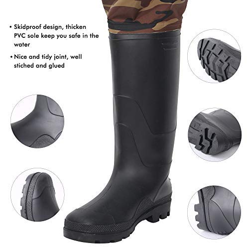 OXYVAN Fishing Waders for Women Men Hunting Waders for Men Women Waterproof Lightweight Chest Waders with Boots(M13, Camouflage) - Thumbnail 3