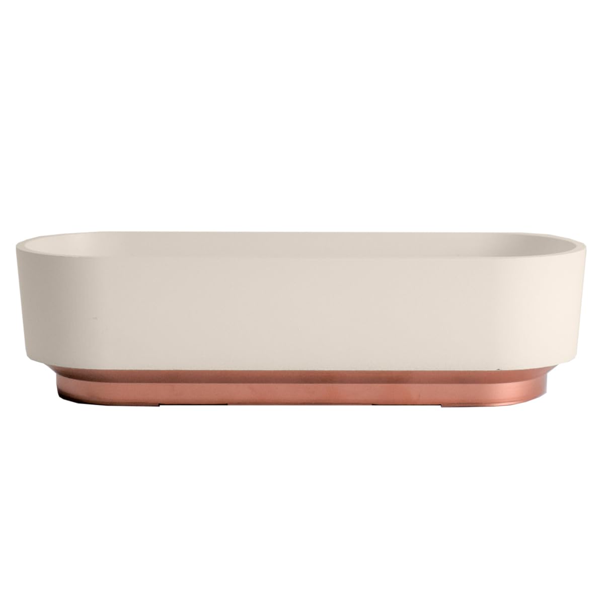 Photo 1 of The HC Companies 9.5 Inch Sorrento Succulent Pot - Lightweight Indoor Plastic Succulent Planter with Drainage, Vanilla Bisque