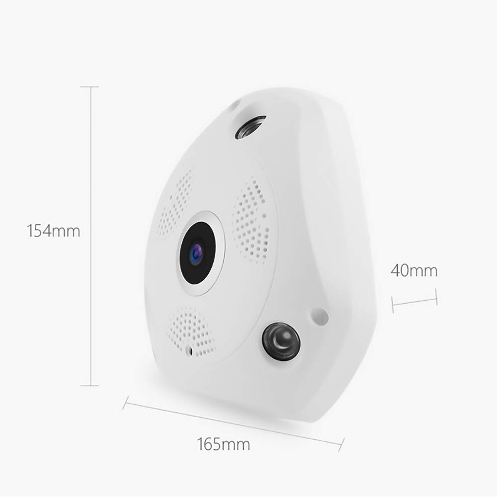 360° Panoramic Wireless IP Camera, ixaer HD Security Fish-Eye Lens WiFi Security Surveillance Camera VR 3D Home Security IP Camera